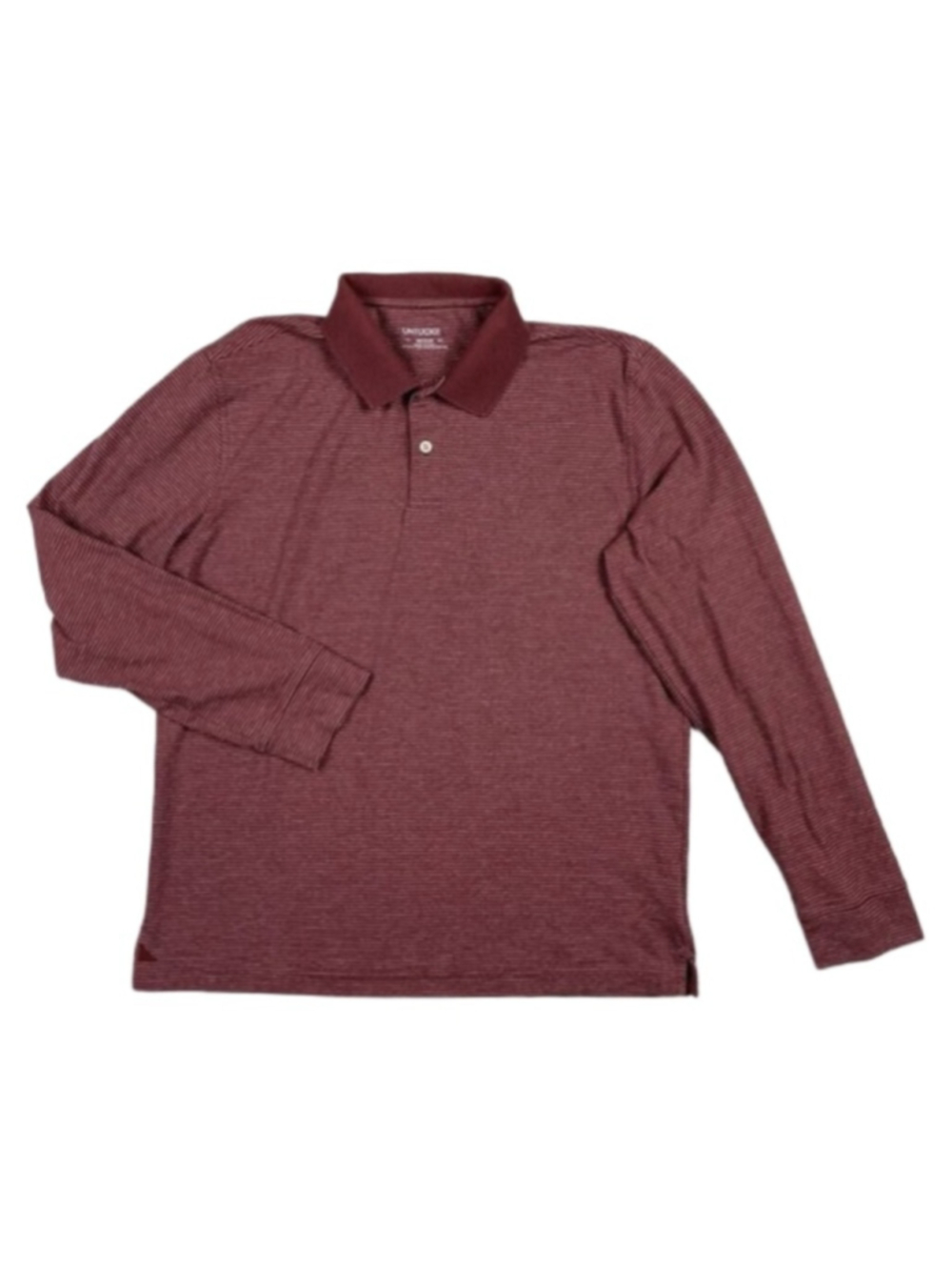 UNTUCKit Cero Long Sleeve Polo Shirt Red Stripe Men's
Medium